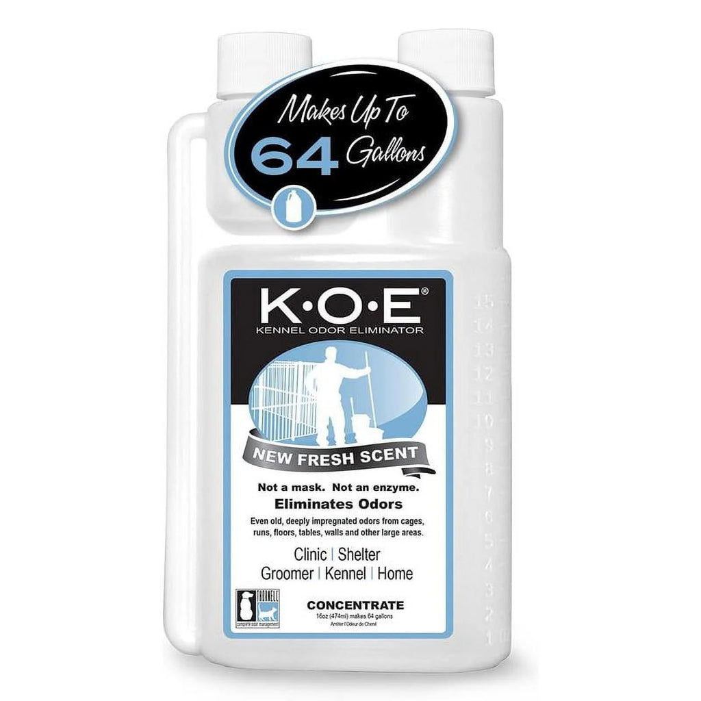 K.O.E. 16Oz Concentrate - Kennel Odor Eliminator - Non-Enzymatic Formula, KOE, Apricot, Fresh Original Scent, 16 Oz Pint [KOEA-P, KOEFS-P, KOE-P]